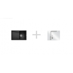 Zlewozmywak Blanco SONA 45S + bateria MILA chrom